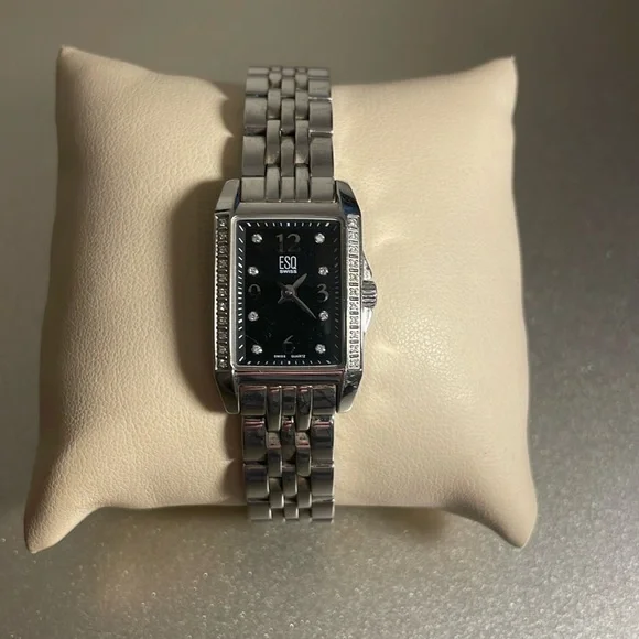 esquire Accessories Esq Swiss By Movado Womens Diamond Accent Mop Dial Watch Poshmark